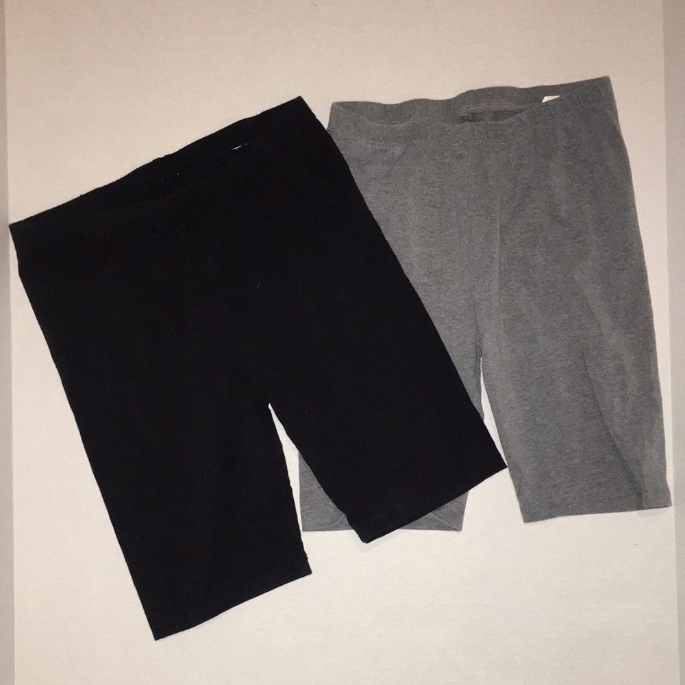 NWOT Kids Bike Shorts Duo - Black and Gray | Size 10-12